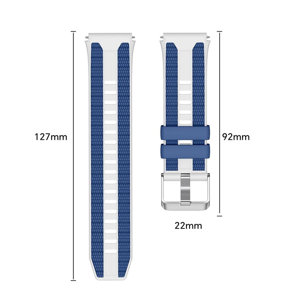 สายซิลิโคนสองสีสำหรับ Huawei Ultimate 2 นุ่มระบายอากาศได้ 22 มม. สายนาฬิกาสำหรับ Huawei Ultimate 2 - รูปที่ 3