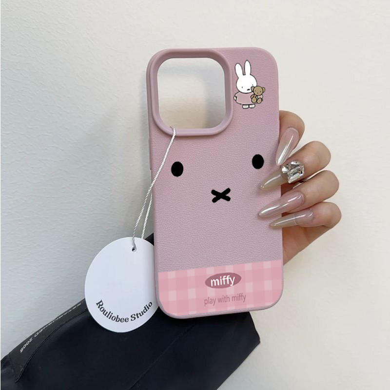 SAMSUNG สําหรับSamsung Galaxy S26 S25 FE S25 S24 S23 S22 S21 Ultra Plus S24 FE S25Ultra S25 + S24 + ฝาครอบLicheyรูปแบบนุ่มMiffy Bowน่ารัก ราคา ถูกที่สุด ดีลบีเคเค แกลเลอรีภาพที่ 3