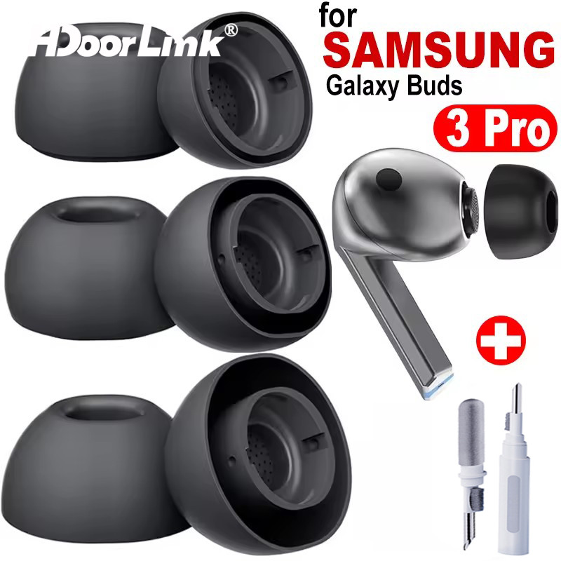 HdoorLink S/M/L เปลี่ยนหูฟัง Ear Tips หูฟังสําหรับ Samsung Galaxy Buds3/4 Pro ซิลิโคนอ่อนนุ่มที่อุดห