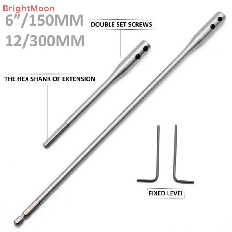 BrightMoon EXTENSION Bar ชุด 6 "12" Hex Key เจาะ Bit EXTENSION Bar Paddle Bits Nice