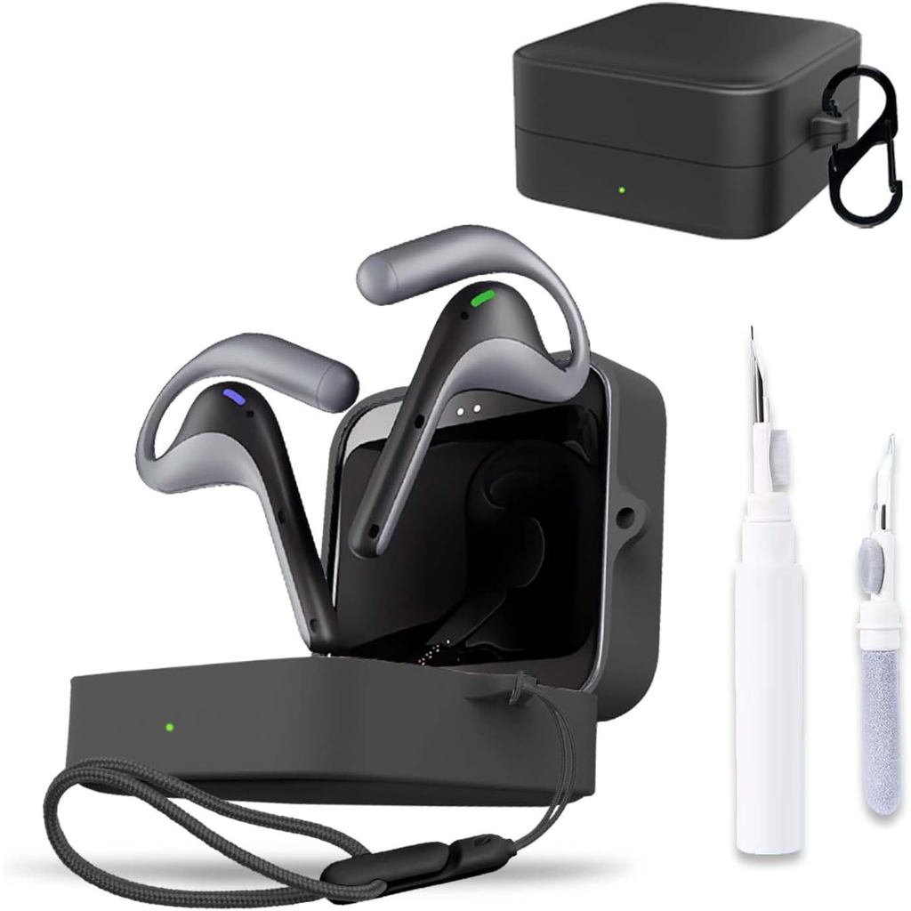 สําหรับ Timekettle W4 Pro Case Cover,NOUKAJU หูฟังฝาครอบป้องกัน (พร้อมคาราบิเนอร์ + เชือกเส้นเล็ก + 