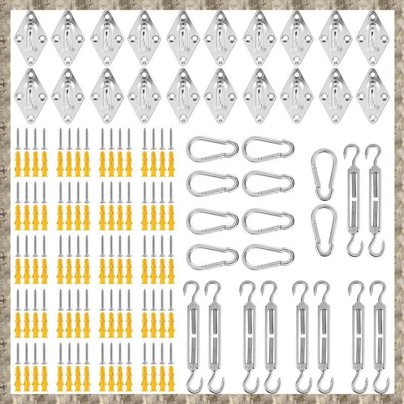 [uhktyltui123.th] ชุดยึด Sail Shade Sun Shade ชุดฮาร์ดแวร์ 6 นิ้วสําหรับสามเหลี่ยมสี่เหลี่ยมผืนผ้า S