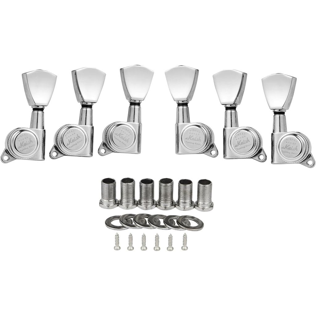 กีต้าร์ 3 ต่อด้านข้าง ล็อคจูนเนอร์ 18:1 กุญแจจูนล็อค หัวเครื่องจูนกีตาร์พร้อมปุ่มคีย์โทนสําหรับ LP/L