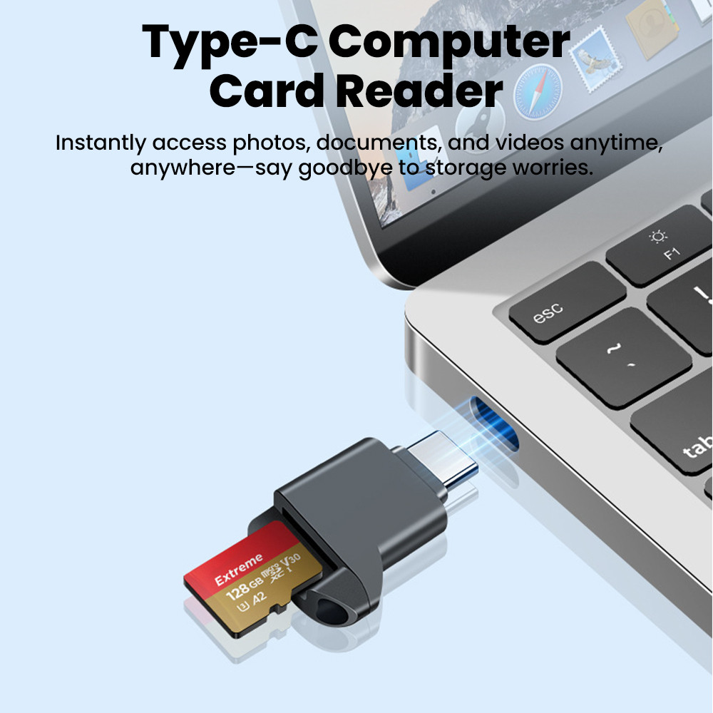 Elough แบบพกพา Type C ถึง TF Card Reader อะแดปเตอร์ความเร็วสูง Transfer Type-C 2.0 Mini TF Card Reader - รูปที่ 2