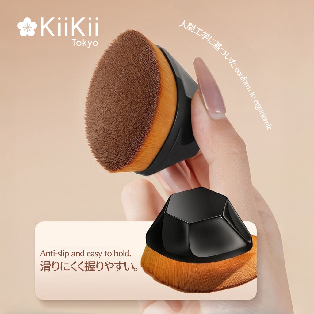 KiiKii Beauty แปรงรองพื้น แปรงปัดแก้ม ขนแปรงหนานุ่ม แปรงวิเศษ เพื่อการลงรองพื้นที่เนียนกริบ - รูปที่ 3