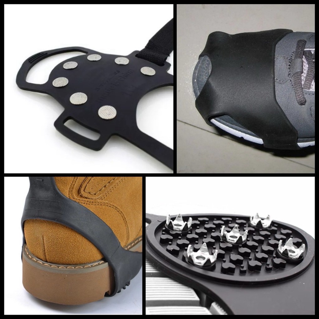 🌈 สายรัด รองเท้า กันลื่น สายรัดกันลื่น พื้นรองเท้า เสริมรองเท้า ช่วยเดิน หิมะ น้ำแข็ง หมุดเหล็ก เดินป่า เบาสบาย 🌈 - รูปที่ 3