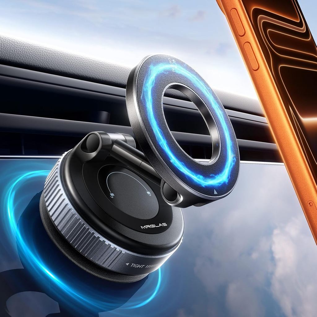 นาย 2026 ที่วางโทรศัพท์แม่เหล็กสูญญากาศอัพเกรดสําหรับรถยนต์ของคุณ 360° ปรับการดูดซึมวงเล็บแม่เหล็ก 9