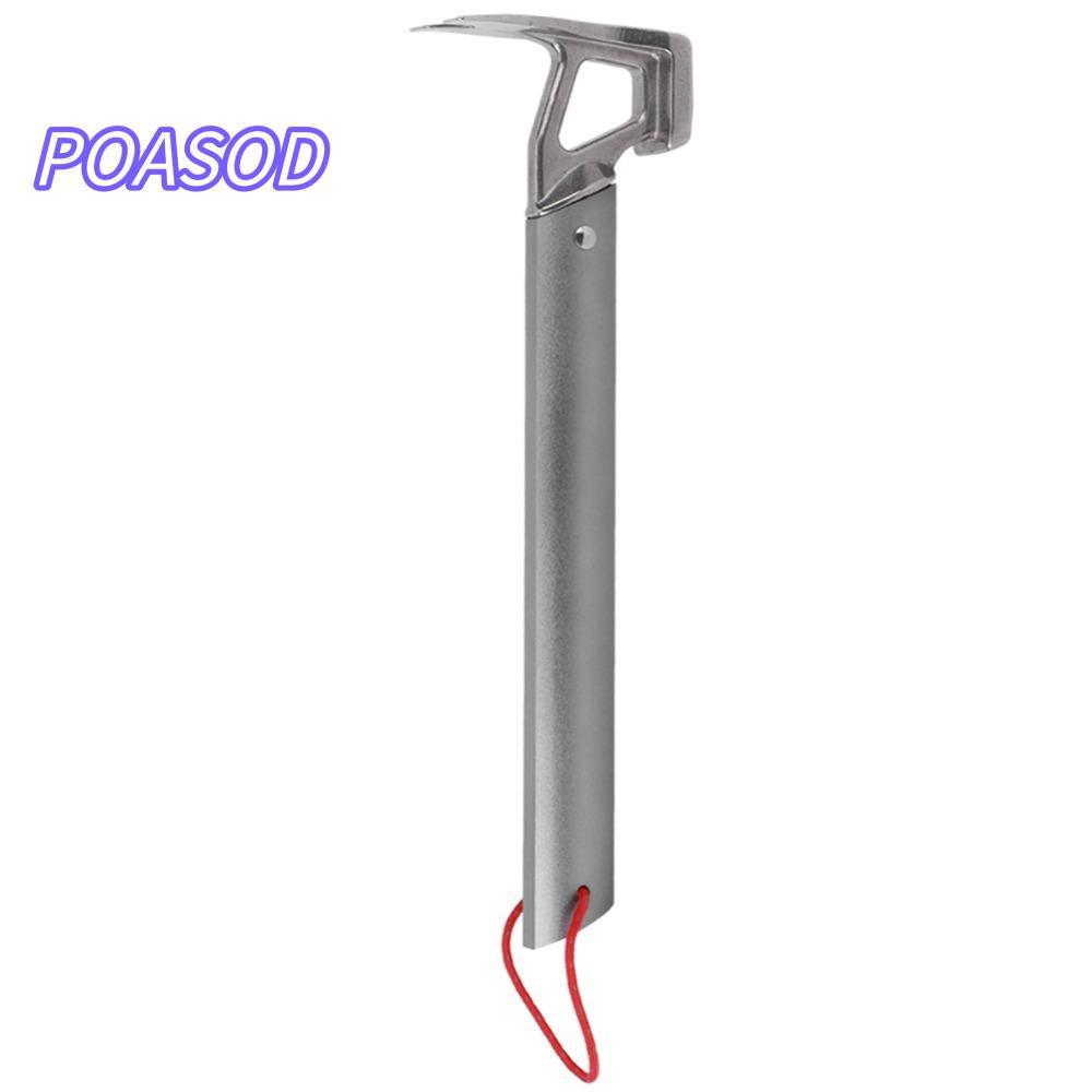 MAYSHOW เต็นท์ Stake Hammer, ค้อนแคมป์ปิ้งสีเทาแบบพกพา, เต็นท์อลูมิเนียมอัลลอยด์สําหรับงานหนักที่ทนท