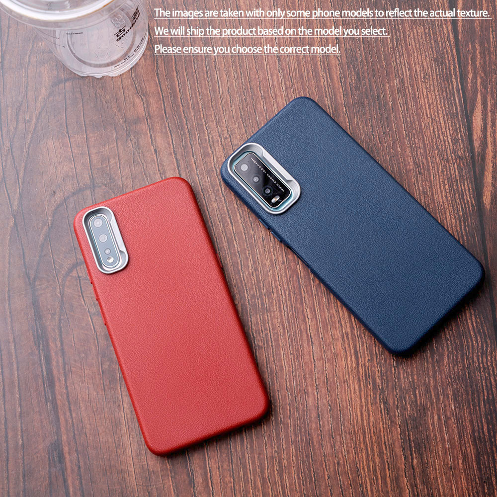 พรีเมี่ยมหนัง Faux สําหรับ Vivo iQOO Z9 Turbo + Endurance Y200 GT V2352A V2361GA V2417A V2361A V2352GA ยาง TPU ผิวที่เป็นมิตรสัมผัสกล้องคลาสสิกสีฝาครอบ - รูปที่ 5