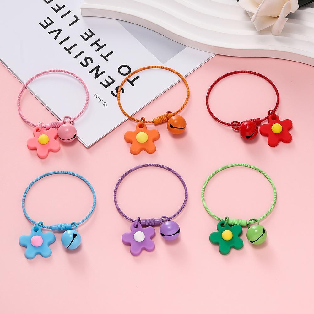 St.kunkka 1ชุดของสไตล์น่ารักพวงกุญแจดอกไม้ระฆังกริ๊งกริ๊งระฆังพวงกุญแจกระเป๋าเป้สะพายหลังมินิจี้กุญแจเสน่ห์