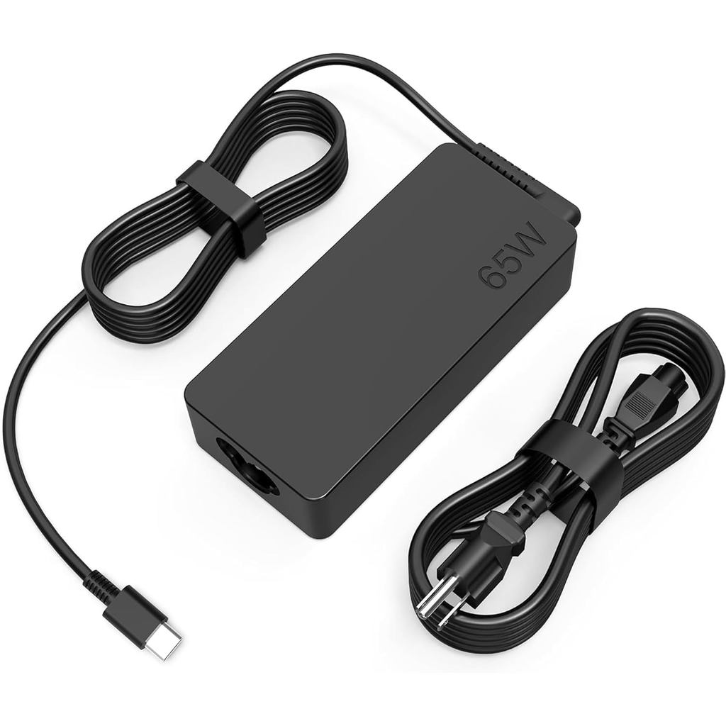 65W USB C Laptop Charger Compatible with Lenovo ThinkPad X1 X13 T14 T15 E14 E15 T480s T490 E480 Yoga