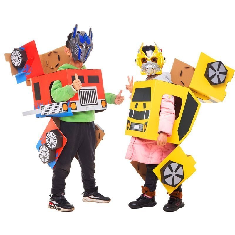 Wearable Transformers Car Optimus Prime Bumblebee Robot Carton Armor Cardboard Creative Handmade diy