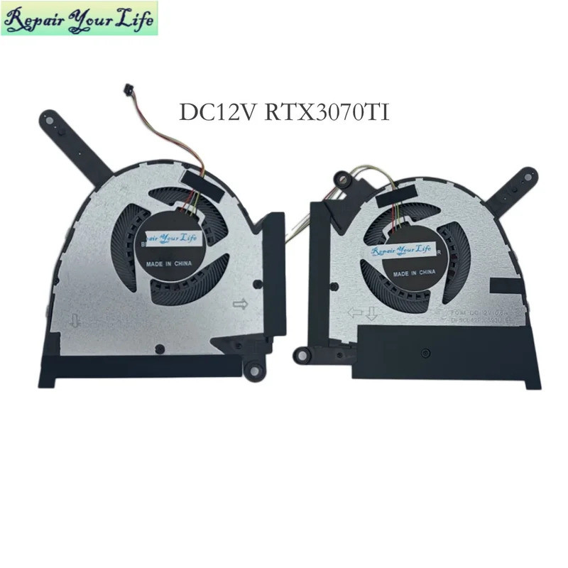 พัดลมระบายความร้อนแล็ปท็อปสําหรับ Asus TUF Gaming FX517ZR FX517ZM RTX 3060 RTX3070TI, 12V CPU GPU Co