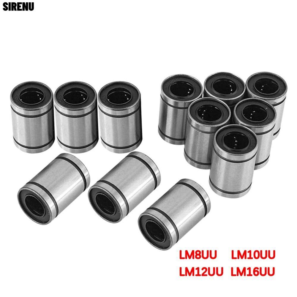 SIRENU Bushing Steel ทนทานสําหรับเครื่องพิมพ์ Rods Shaft LM3UU LM4UU LM5UU LM6UU