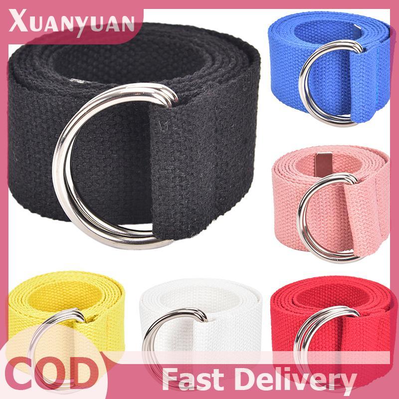 เข็มขัดผ้าใบสำหรับทั้งชายและหญิง ทำจากไนลอน มีห่วง D-Ring สองด้าน เหมาะสำหรับการใช้งานกลางแจ้ง ไทย