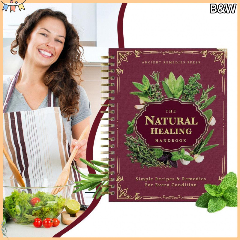 B&W Plant Theme สูตรกิน Spiral-Bound Guide Book สําหรับผู้หญิงผู้ชาย hotedsth Human Health Guide Book คู่มือธรรมชาติ Healing Handbook