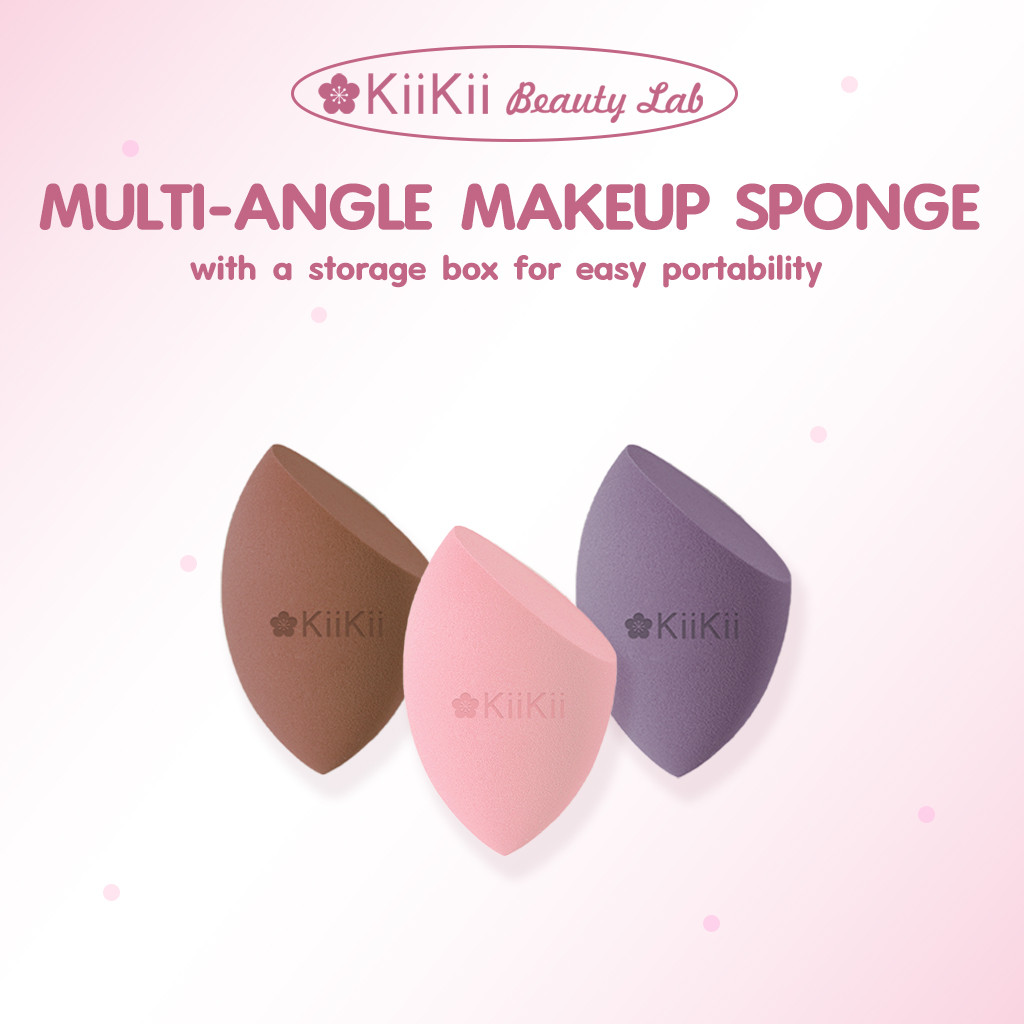 KiiKii Beauty Lab ฟองน้ํา พัฟแต่งหน้า ฟองน้ําแต่งหน้าไข่ ใช้ได้ทั้งแห้งและเปียก ดีไซน์ประณีต