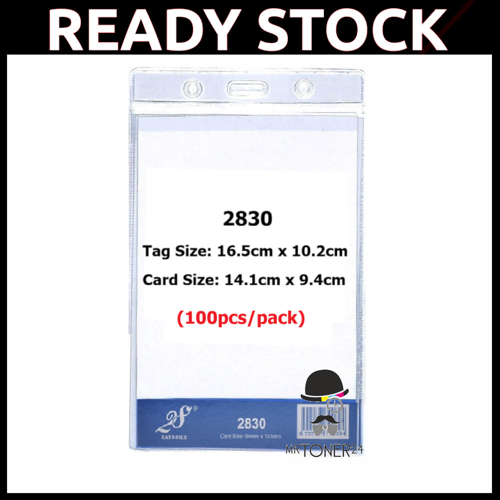 (100 ชิ้น/แพ็ค) 28 East-File 2830 PVC Name Badge Holder ป้ายชื่อ ID East File