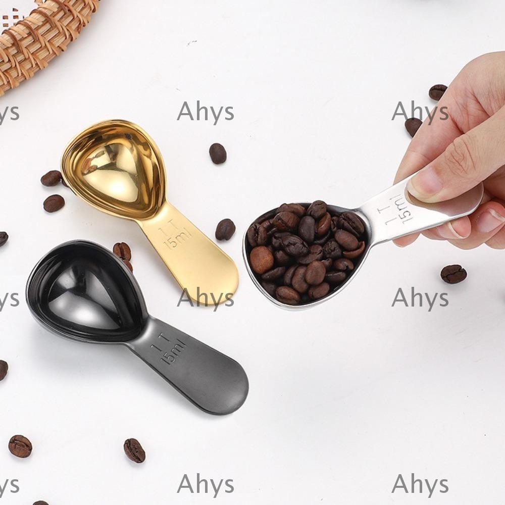 AHYS ช้อนตวงเมล็ดกาแฟ,สแตนเลส 1 Tbsp หรือ 2 Tbsp กาแฟ Scoops,ทนทาน 15/30ml Ergonomic Tablespoon Bar 