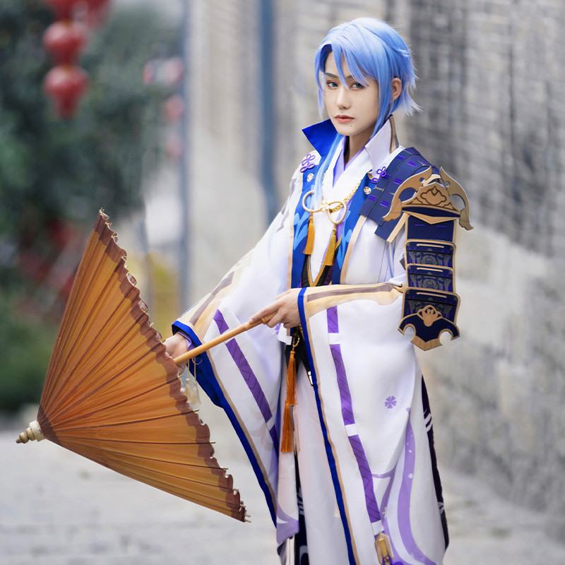 Yuanshen Cosplay เครื่องแต่งกาย Inagi Castle Kami Ayato พร้อมวิกผม