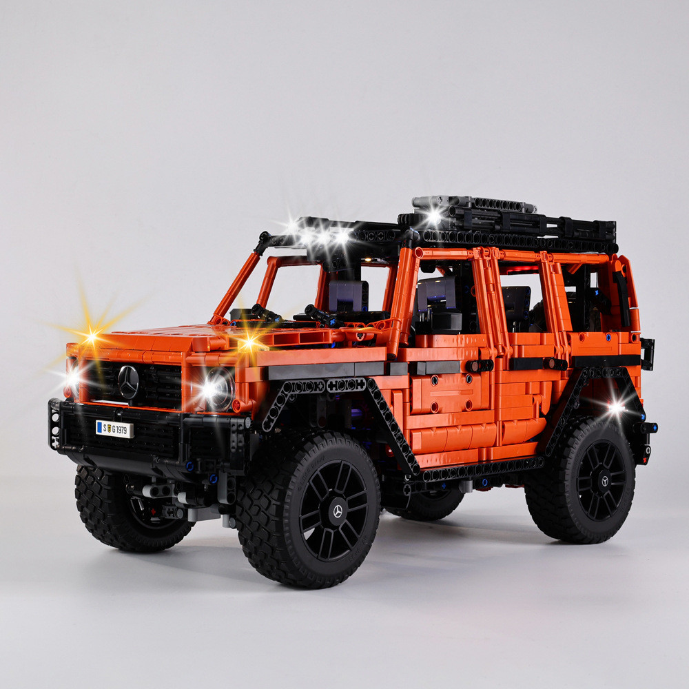 เหมาะสําหรับ Lego 42177Mercedes-Benz G500 Benz รถออฟโรด LED Building Block ของเล่นแสง 008