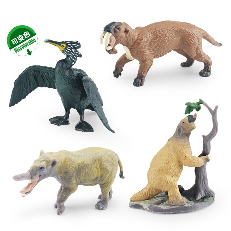 ของเล่นเด็กจําลองสัตว์รุ่น Earth Lazy Saber-toothed Tiger พลั่วฟัน Tiger Static Hand @