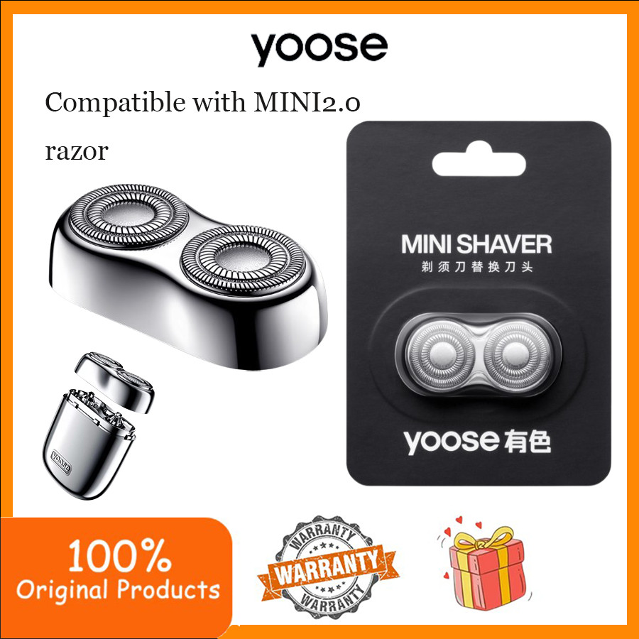 yoose Double ring round strong cutting head Electric shaver head accessories compatible with MINI2.0