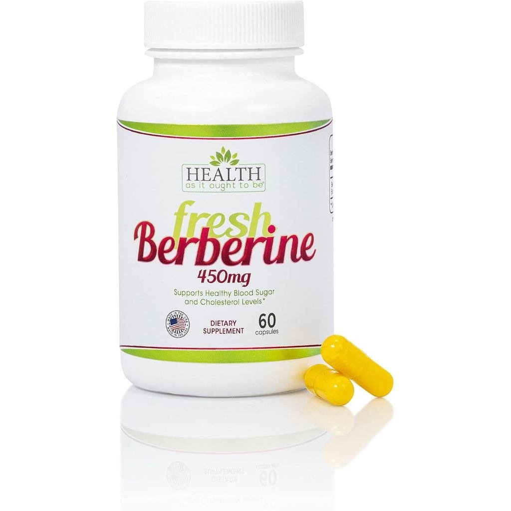 Health As It Ought To Be Fresh Berberine อาหารเสริม 450มก. | มีเฉพาะเบอร์เบอร์รีนเท่านั้น | ไม่มีสาร