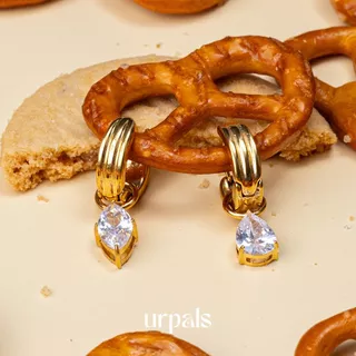 URPALS ต่างหู Stainless ชุบทอง18K ทนน้ำ ทนเหงื่อได้ดี