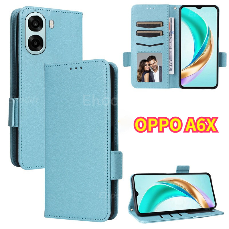 เกราะกันกระแทกสําหรับ OPPO A6X 4G 5G 2025 เคสโทรศัพท์หนังแม่เหล็กสําหรับ OPPOA6X CPH2823 CPH2819 กลั