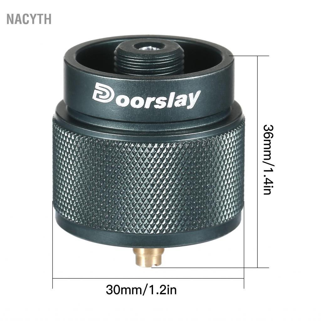 Nacyth Nacyth Doorslay Camping เตาอะแดปเตอร์ 1L กลางแจ้งโพรเพนถังขนาดเล็กอินพุต EN417 Lindal Valve เ