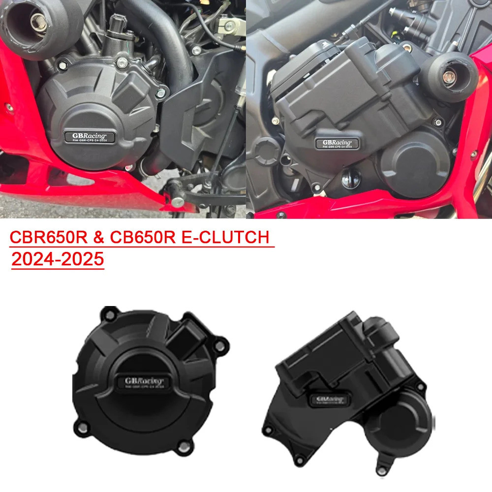GBRacing สําหรับ HONDA CBR650R E-Clutch 2024-2025+ / CB650R E-Clutch 2024+2025 ฝาครอบเครื่องยนต์