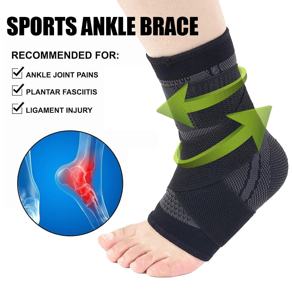 Plantar Fasciitis Relief Arch Support สําหรับบาสเกตบอลข้อเท้ารั้งการบีบอัดสายรัดแขนปรับได้