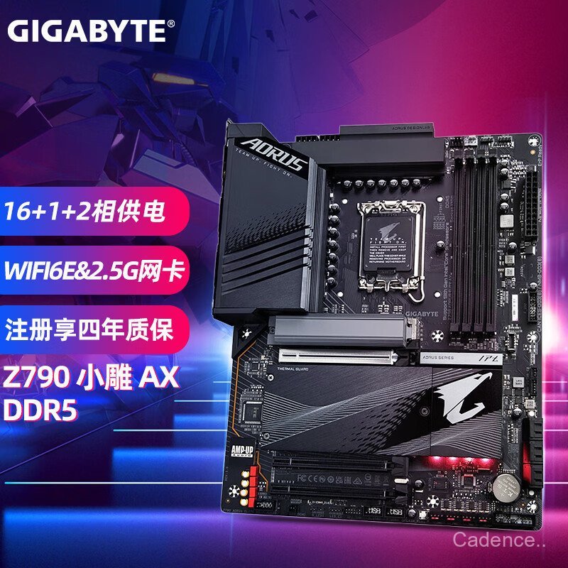 Gigabyte Z790 AORUS ELITE AX DDR5 WIFI6 เมนบอร์ดคอมพิวเตอร์เดสก์ท็อปเหมาะสําหรับ CPU รุ่นที่ 13