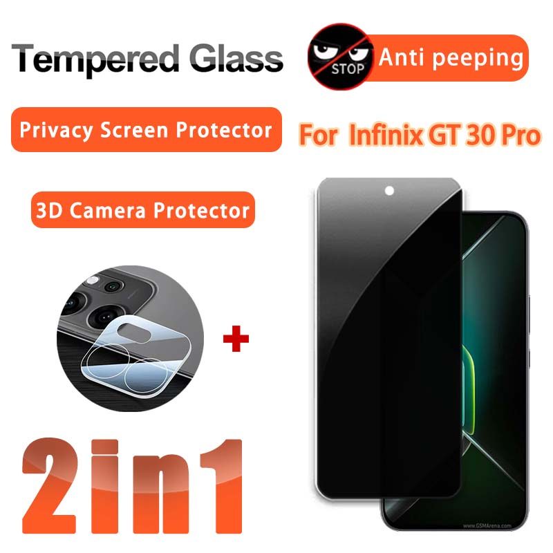 2 in 1 ฟิล์มกันรอย Infinix GT 30 Pro กระจกนิรภัยฟิล์มสำหรับ Infinix GT 30 20 10 Pro 3D ฟิล์มเลนส์ & 