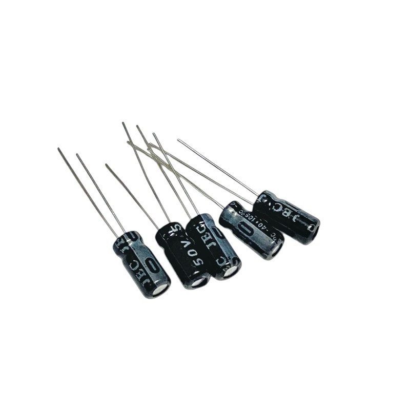 Capacitor .1 uf/ 50V(แพ็ค 10 ชิ้น)5x10mm Electrolytic รูปที่ 3