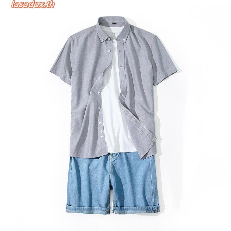 เสื้อเชิ้ตแขนสั้น คอจีน ใส่สบาย สไตล์ลำลอง by SHIRT LOCKER