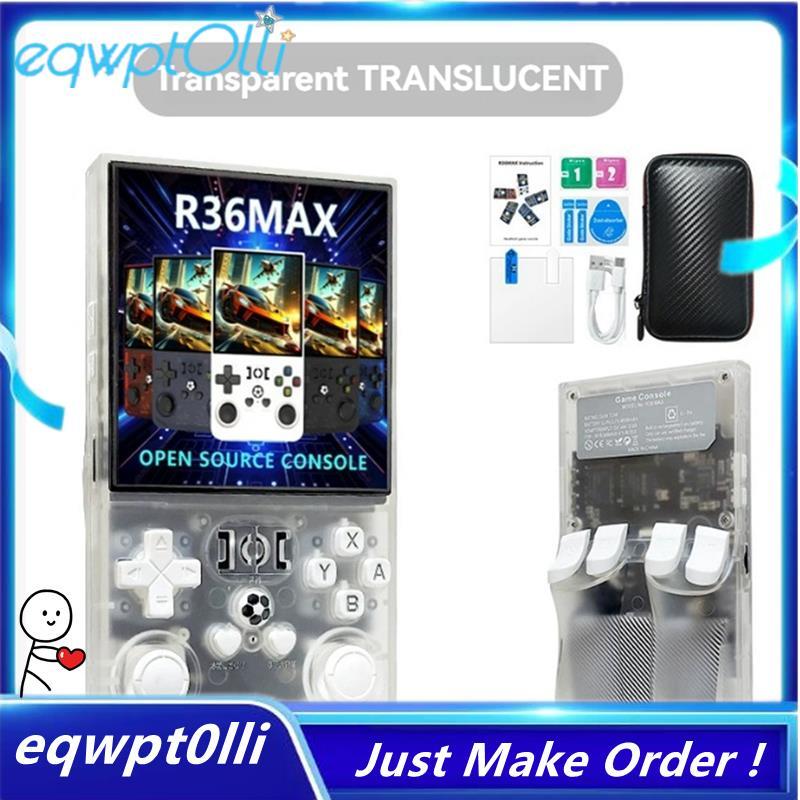 ^eQQ^R36Max Retro เกมคอนโซลมือถือ 4 นิ้วหน้าจอ IPS 128G เครื่องเล่นวิดีโอกระเป๋าแบบพกพารองรับ 30 + E