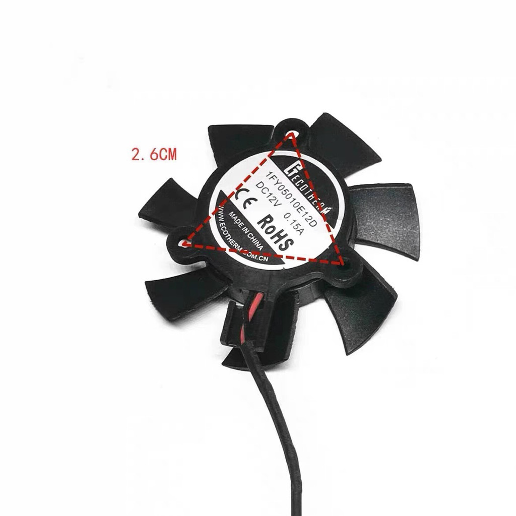 เหมาะสําหรับ GT730 4HDMI HD5450 เส้นผ่านศูนย์กลาง 4.6 ซม.ระยะทางรู 2.6 ซม.กราฟิกการ์ดพัดลมเงียบ