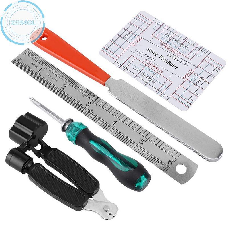 Xo94ol Luthier Guitar Care Kit ซ่อมเครื่องมือบํารุงรักษาชุดเต็มกีตาร์เครื่องมือคีม TH