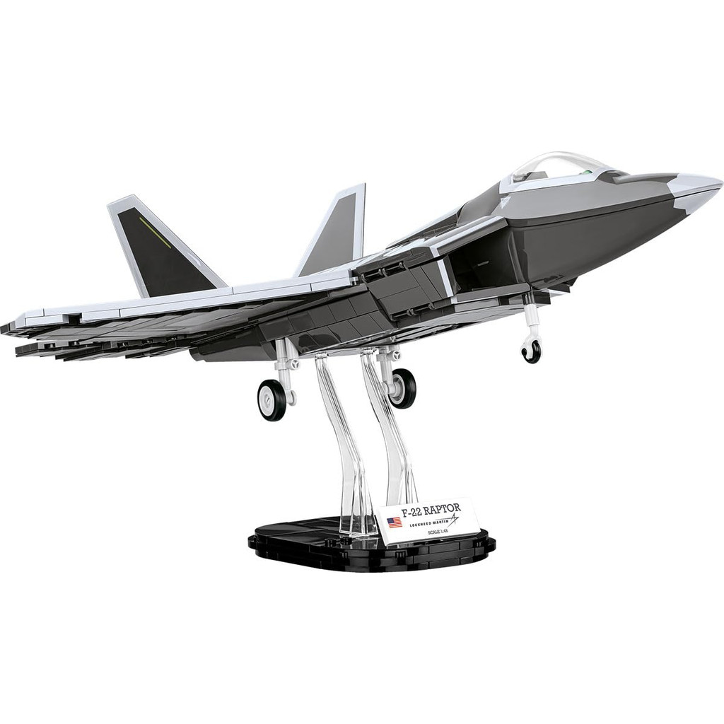 ของเล่นบล็อก COBI เครื่องบินรบกองทัพสหรัฐฯ Lockheed F-22 Raptor ขนาด 1/48 695 ชิ้น รองรับ Lego #5855