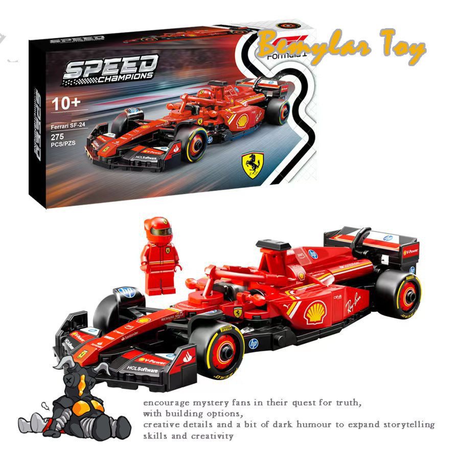 Bemular Hobby BM1X ใช้งานร่วมกับ Speed Champions Ferrari SF-24 77242 Building blocks EQ1