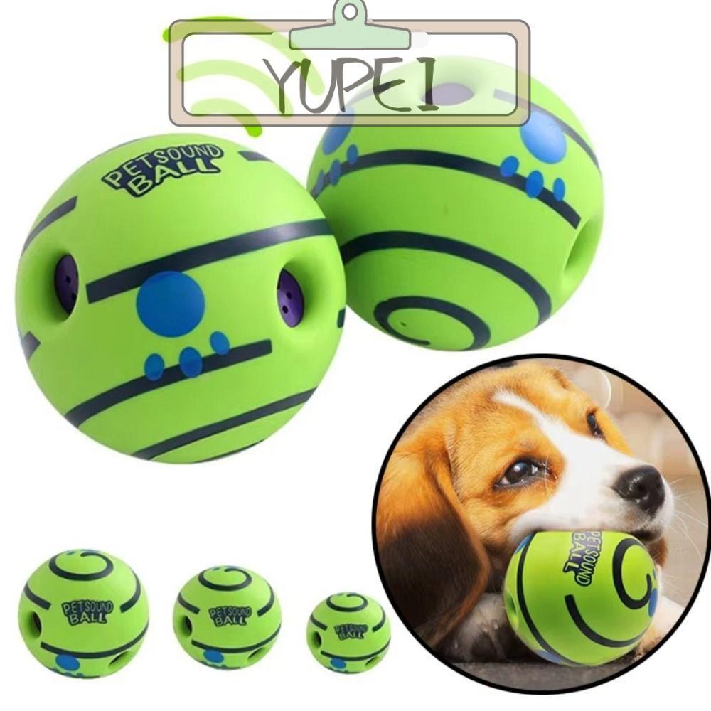 YUPEI Wobble Wag Giggle Ball, Non-Ment Pet Squeakers ของเล่นสุนัข, ไม่ต้องใช้แบตเตอรี่รีดตลกของเล่นแ