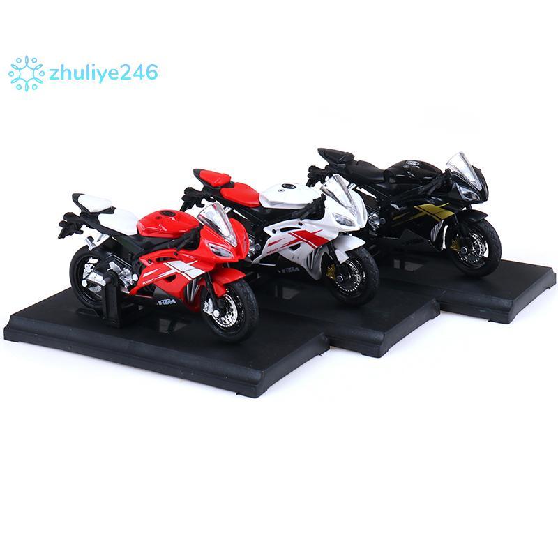 <zhuliye246> 1:18 Yamaha YZF-R6 YZF R6 Blue MOTORCYCLE BIKE DIECAST รุ่นของเล่น
 ดี