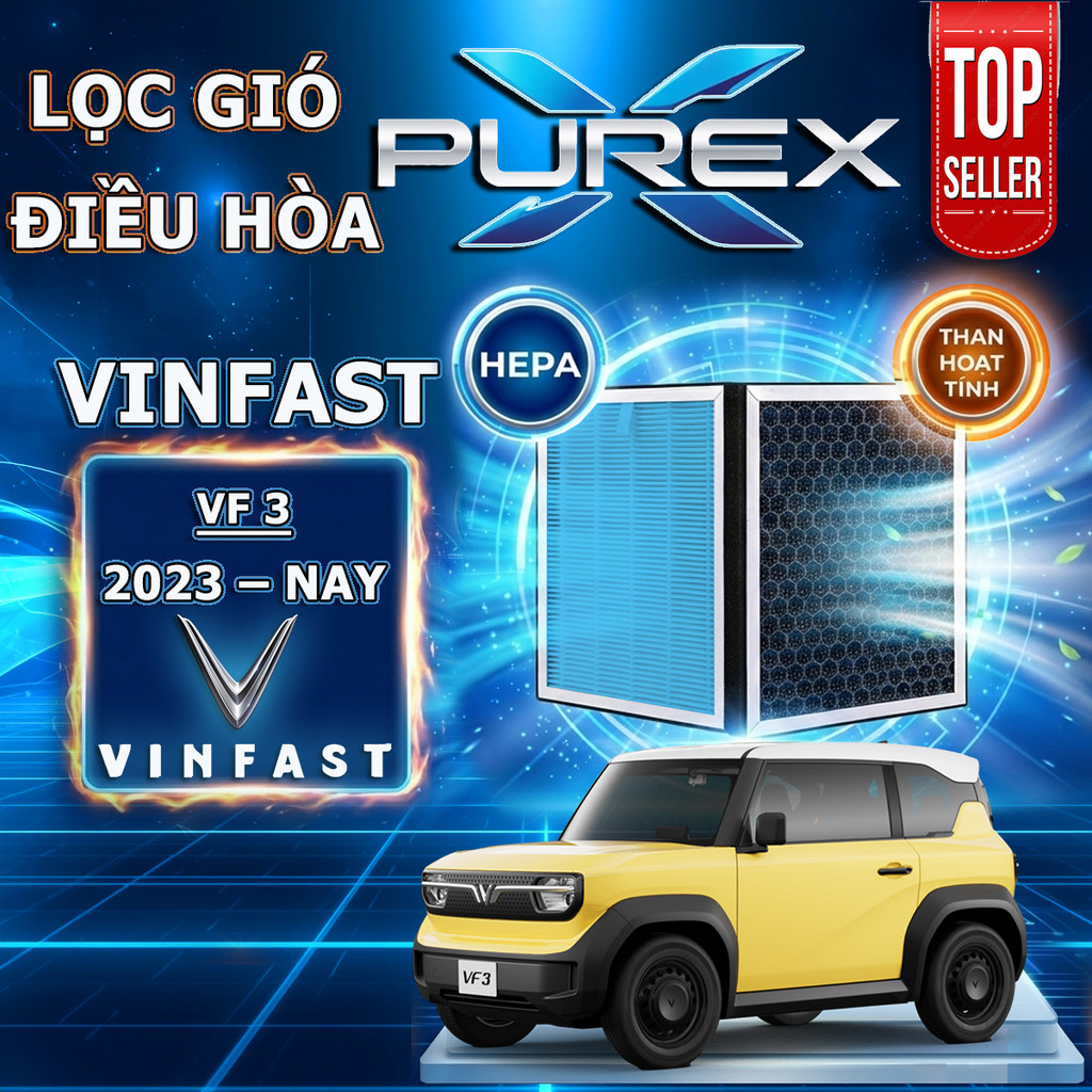 VinFast Vinfast VF3 กรองเครื่องปรับอากาศ PUREX กรองถ่านกัมมันต์สําหรับรถยนต์ VINFAST