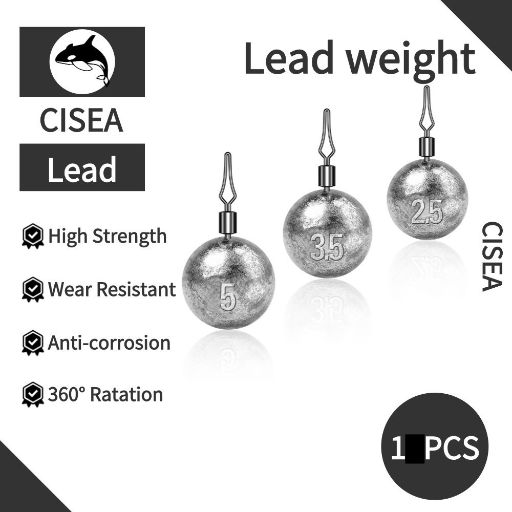 CISEA F56 2.5-20g lead weight กัดตะกั่ว ประเภทตกปลา ปากกาตะกั่ว การจัดเรียงแบบวงกลม ตะกั่ว 1PCS
