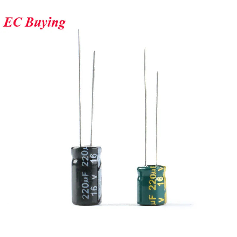 50 ชิ้น/ล็อตคุณภาพสูง 16V/220UF Electrolytic Capacitor 220uf 16 V 6.3*12 มม./6*7 มม.