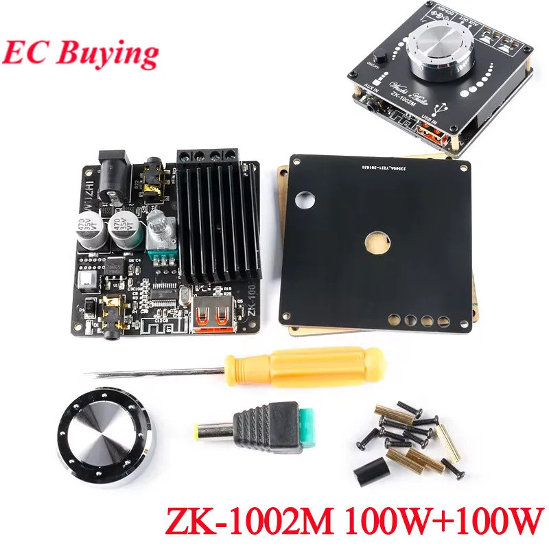 ZK-1002M 100 W + 100 W บลูทูธ 5.0 เครื่องขยายเสียง 2.0 สเตอริโอ AMP AMP AMP AMP Amplificador โฮมเธีย
