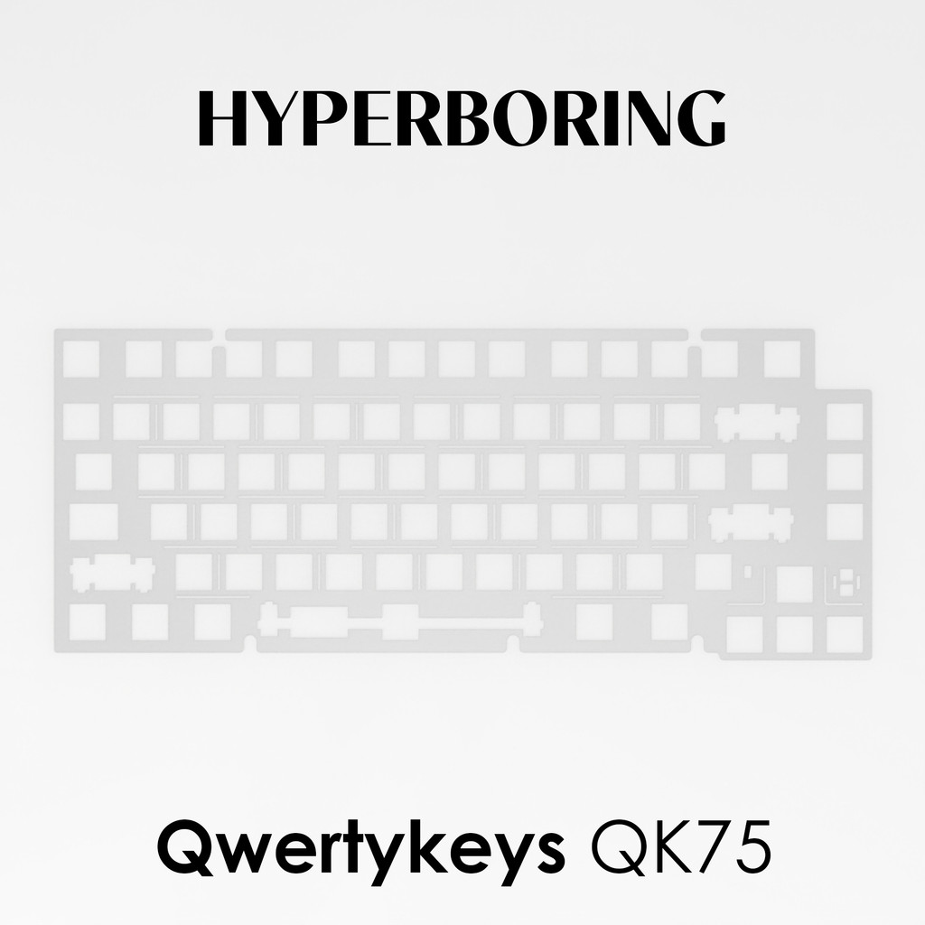 Qwertykeys QK75 อุปกรณ์เสริมคีย์บอร์ดแบบกลไกแบบกําหนดเอง PC FR4 แผ่นวางตําแหน่งอลูมิเนียม