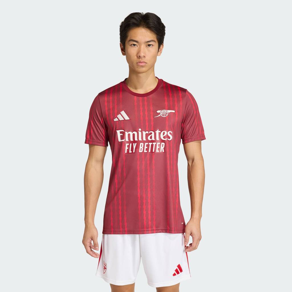 adidas ฟุตบอล เสื้อวอร์มก่อนแข่ง Arsenal FC 26 ผู้ชาย สีแดงเบอร์กันดี JZ6906
